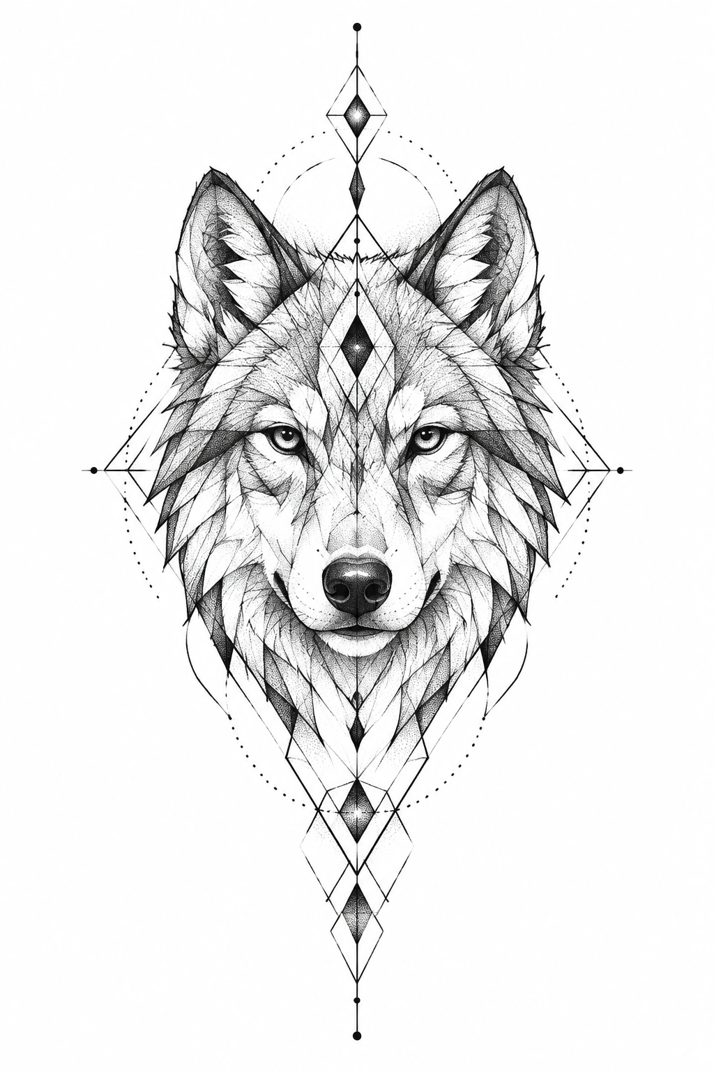 Geometric wolf